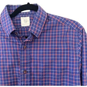 Taylor Stitch Shirt Mens Medium Blue Plaid Long Sleeve Button Up